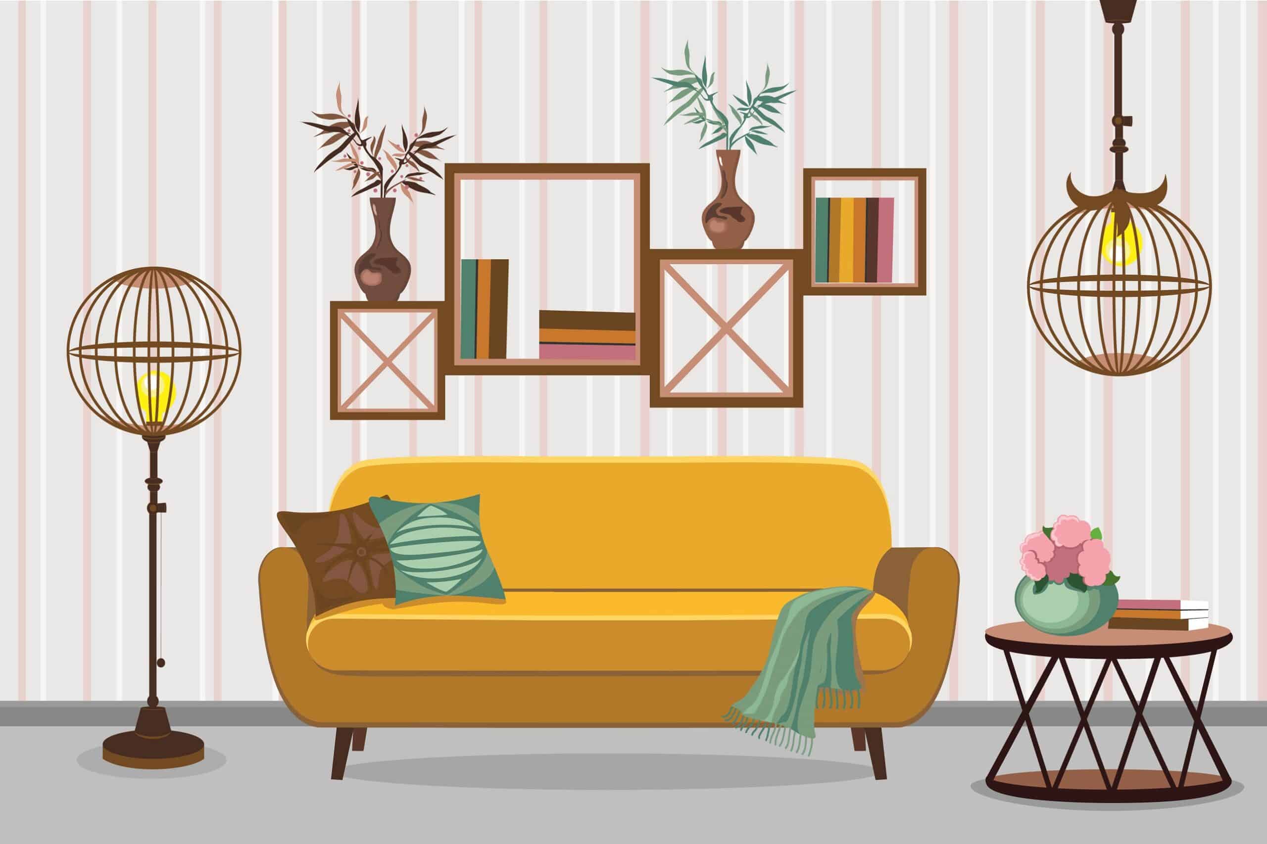 Living room graphical design image